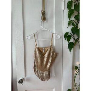 Women’s size medium gold sequin blouse